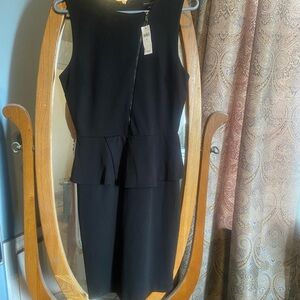 Banana Republic Black Peplum Midi Dress